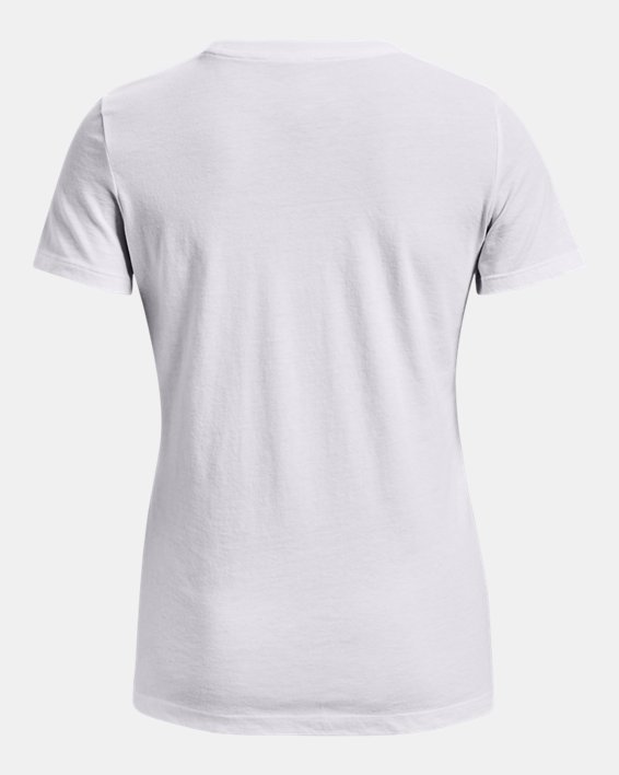 Women's UA Performance Cotton Collegiate T-Shirt, White, pdpMainDesktop image number 4